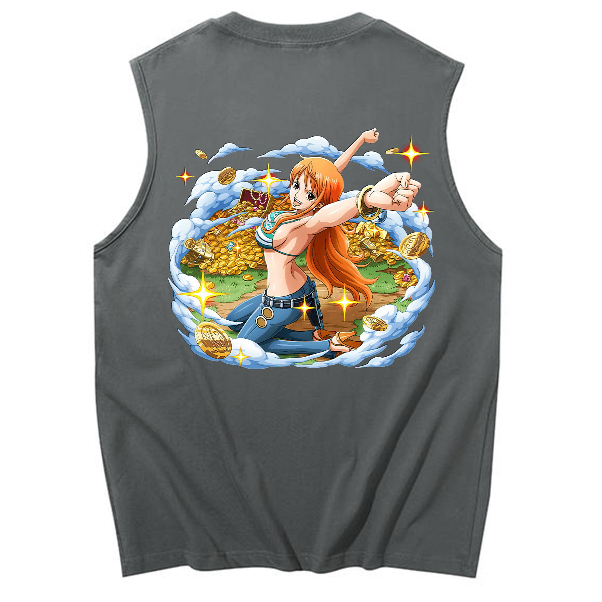 ワンピース ナミ ONE PIECE Nami コットン100％タンクトップ（背面プリント）